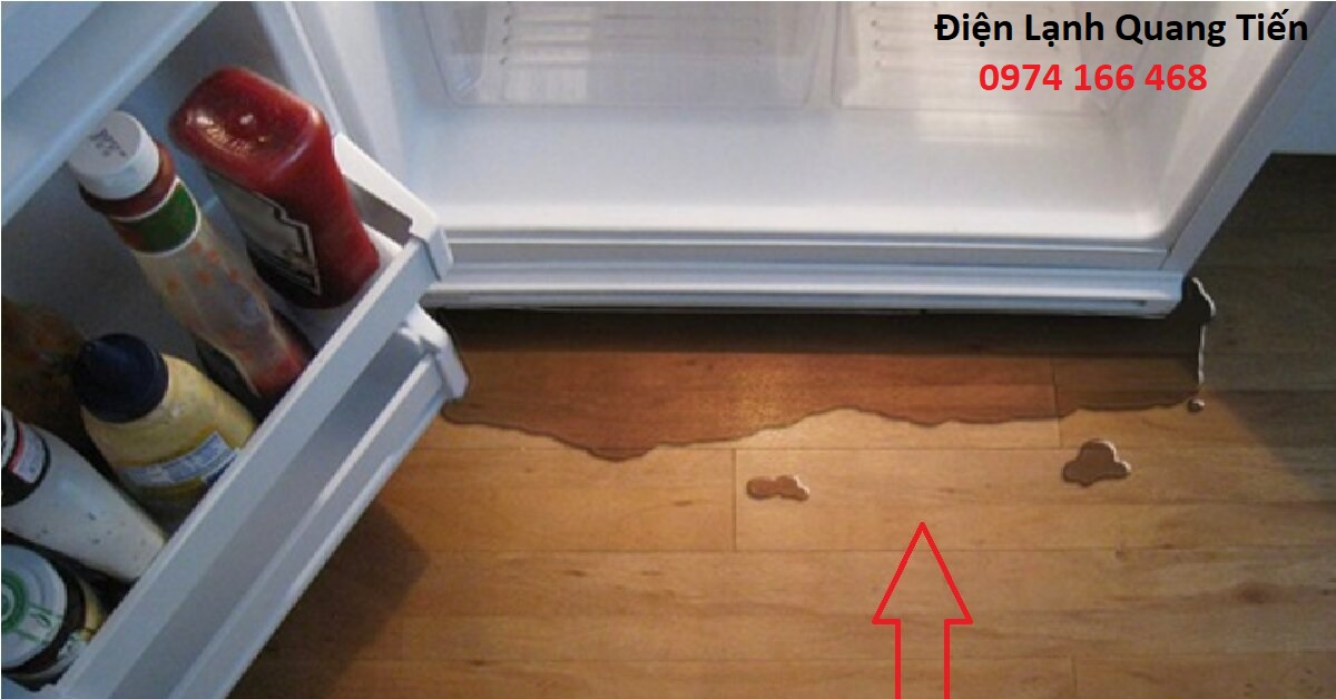 ngăn dưới tủ lạnh bị chảy nước