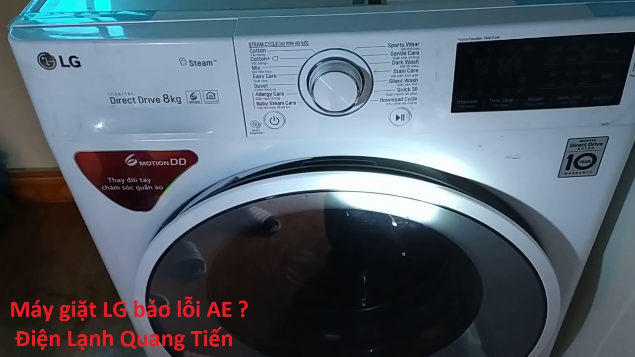 máy giặt LG báo lỗi Ae