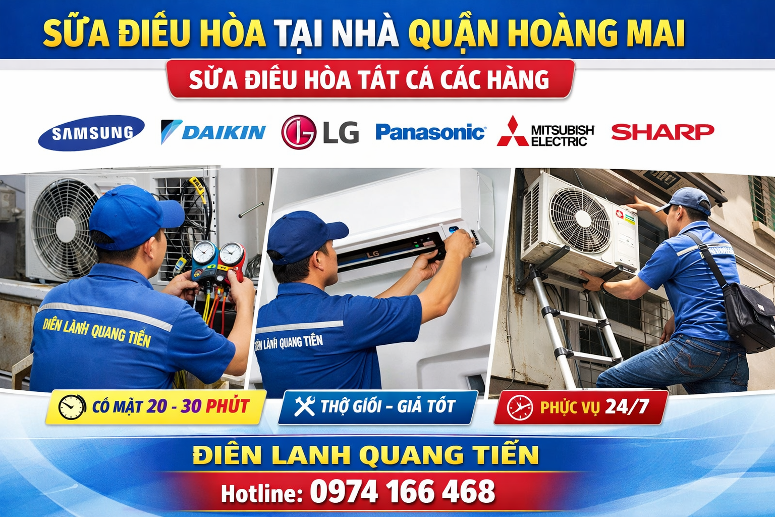 Sửa điều hòa tại quận HOàng Mai